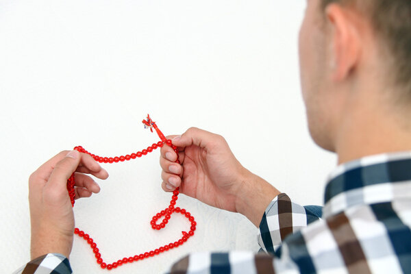 Young Muslim Man Is Praying
