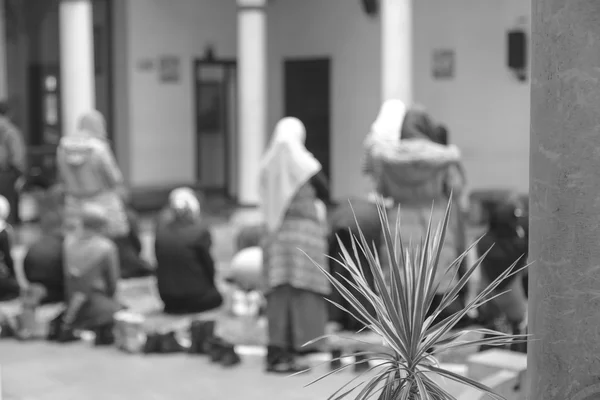 Müslüman kadınlar tarafından yerine dua — Stok fotoğraf