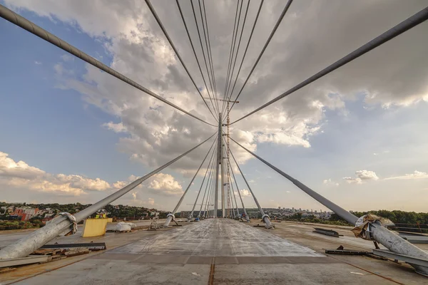 Ada Bridge on river Sava, Belgrade, Serbia — Stock Photo, Image