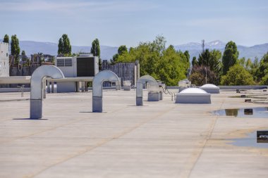 Building roof top details clipart