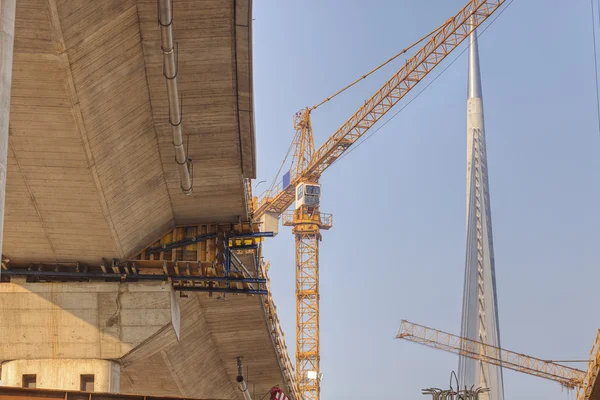 Ada-Brücke über die Sava, Belgrad, Serbien — Stockfoto