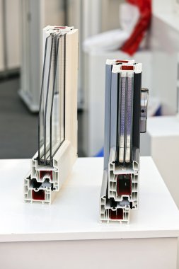 Pencere için pvc profil kesiti; Not alan sığ derinliği