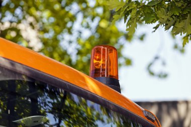 Ekskavatör kazma dönen ışık 