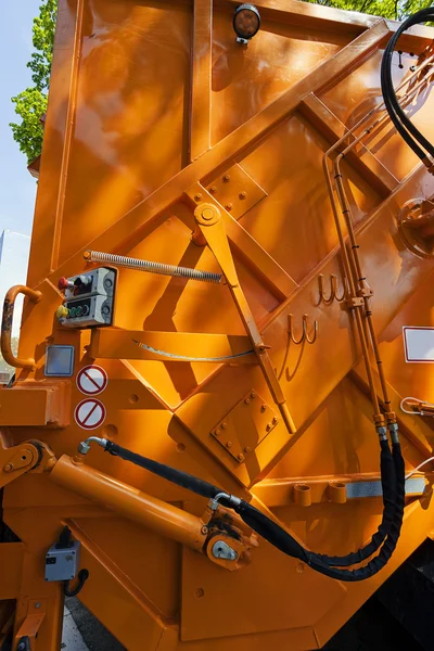 Dettaglio camion della spazzatura — Foto Stock