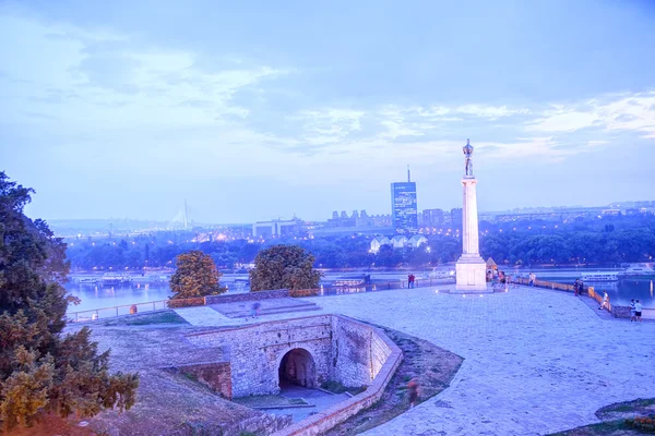 Белградская крепость и панорамный вид — стоковое фото
