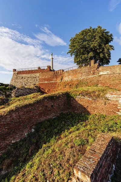 Bělehradské Pevnosti Panorama Pohled Památník Viktora — Stock fotografie