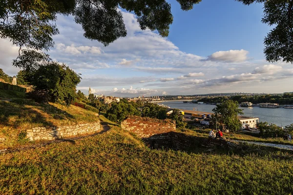 Belgrad Twierdza Panorama Widok Belgrad Serbia — Zdjęcie stockowe
