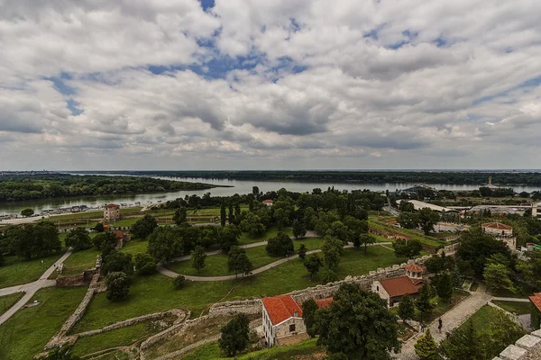 Confluence of two rivers — Stock Photo, Image