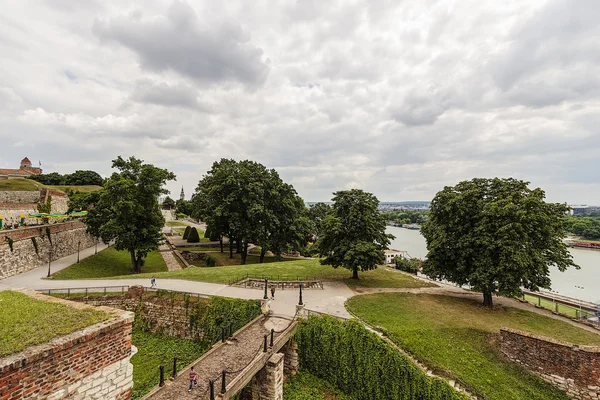 Bělehradské pevnosti a panorama pohled — Stock fotografie