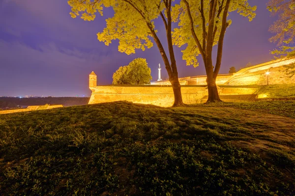 Belgrade Fortress Panorama View Victor Monument — Stock Photo, Image