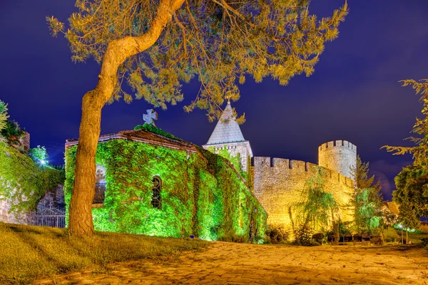 Belgrade Fortress Old Church Garden Night — Stock Photo, Image