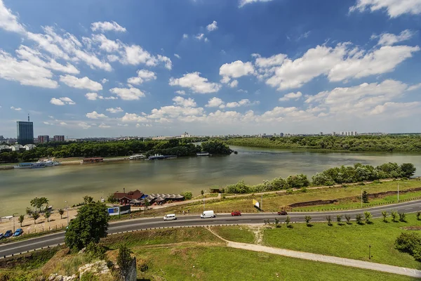 Βελιγράδι Συμβολή Των Δύο Ποταμών Διάρκεια Ημέρας — Φωτογραφία Αρχείου