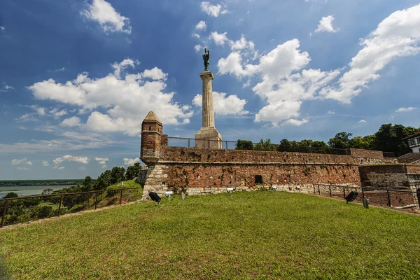 Bělehrad Středověké Hradby Pevnosti Viktor Památkou Denní Době Srbsko — Stock fotografie