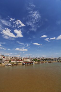 Belgrad şehrin eski kısmı Panorama görünüm