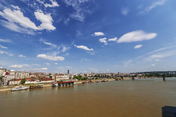 Panorama-utsikt over Beograd. – stockfoto