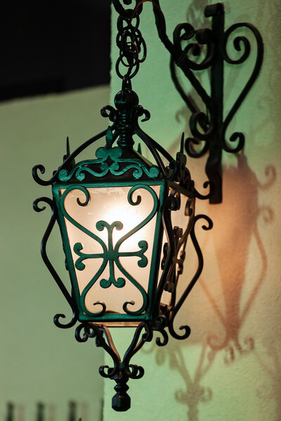 wrought iron lamp