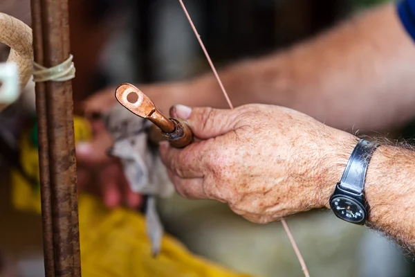 Herstellen van hoge spanning transformator — Stockfoto