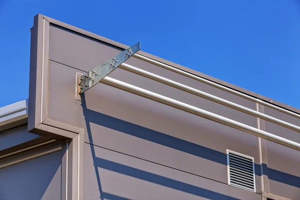 Aluminum facade on industrial building — Stock Photo, Image