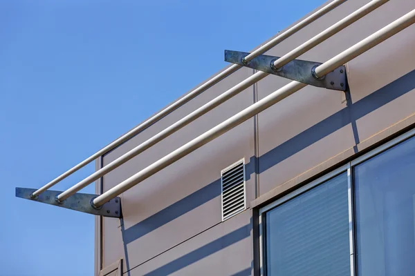 Aluminum facade on industrial building — Stock Photo, Image