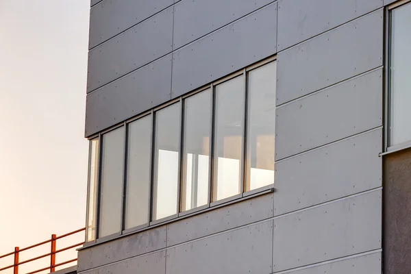 Aluminum facade on industrial building — Stock Photo, Image