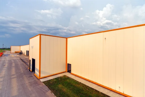 Aluminum facade on industrial building — Stock Photo, Image