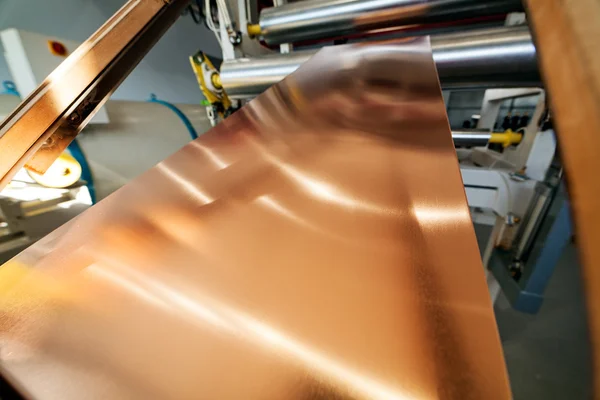 Copper foil bending machine — Stock Photo, Image