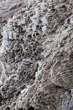 Sahilde gri taş keskin