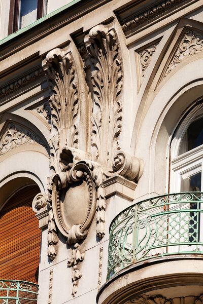 stone facade details