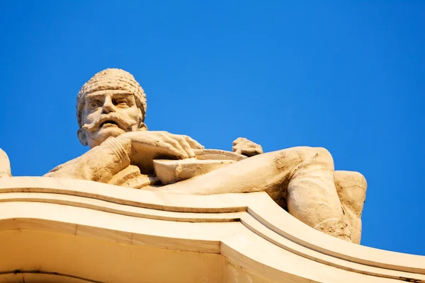 Fachada de pedra no edifício clássico — Fotografia de Stock