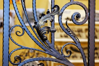 Wrought iron fence clipart