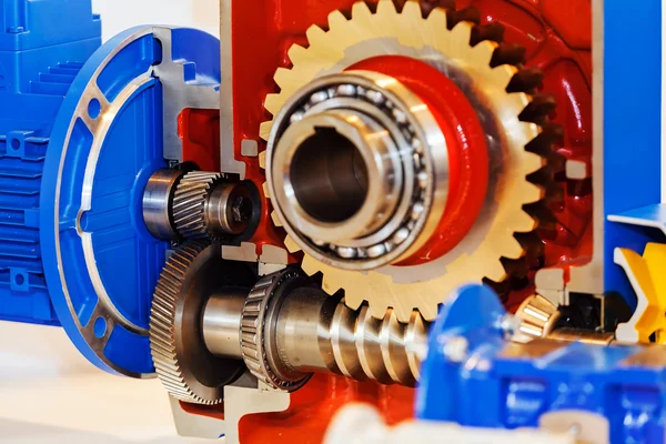 Gearbox on large electric motor — Stock Photo, Image