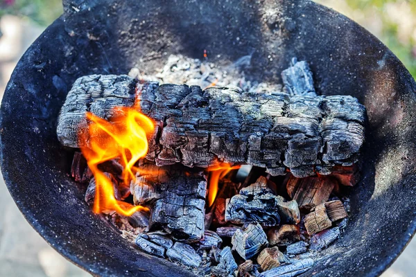 Wood fire detail — Stock Photo, Image