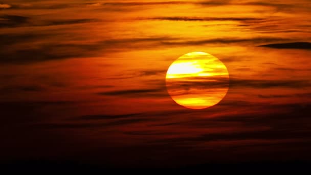 Sunset with clouds — Stock Video