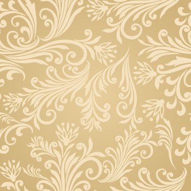 Vektör sorunsuz çiçek desenli retro tarzı.