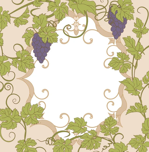 Background for your text with vines in vintage style. — Stock Vector