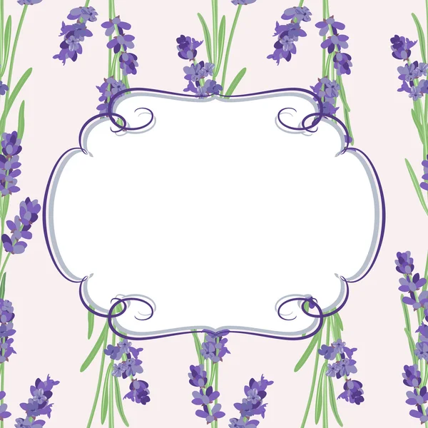 Branch of flowers of lavender. — Stock Vector