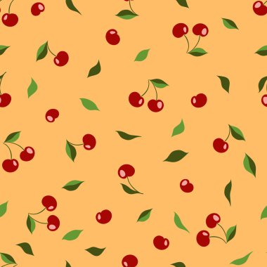 Kirazlı kusursuz desen.