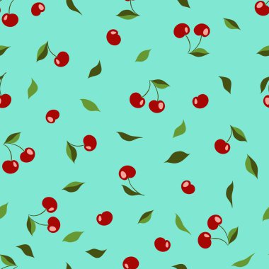 Kirazlı kusursuz desen.