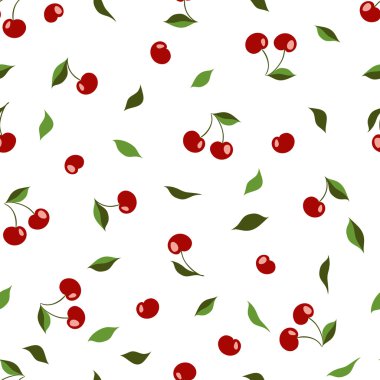 Kirazlı kusursuz desen.