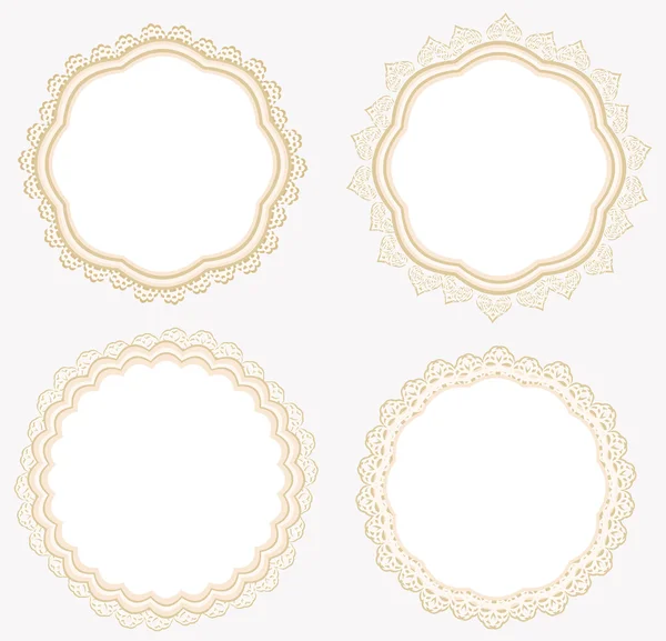 Set lace servetten. — Stockvector