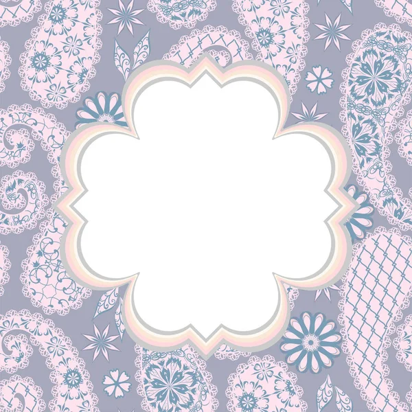 Patrón Vintage Abstracto Con Flores Decorativas Hojas Patrón Paisley Estilo — Vector de stock