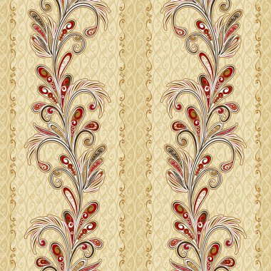 Kusursuz klasik sınırlar. Geleneksel Doğu tarzı, süs çiçekleri. Tasarım kartı, davetiye, broşür, kitap, dergi için süs eşyası.