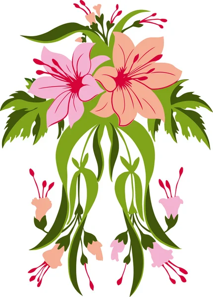 Bouquet of lilies. — Stock Vector