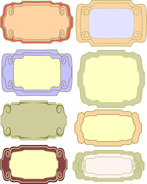 Set vintage frames. — Stockvector