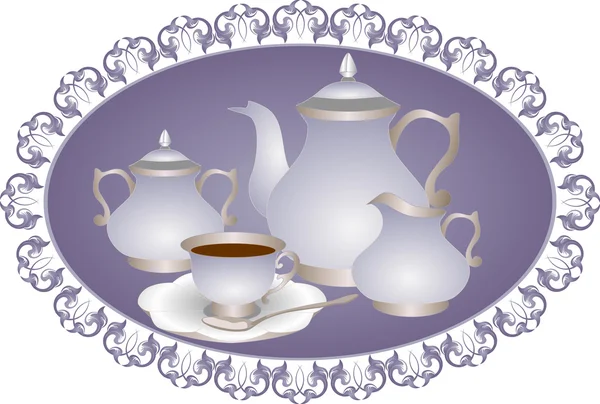 Διάνυσμα Σετ σκευών για τσάι ή καφέ. — Διανυσματικό Αρχείο