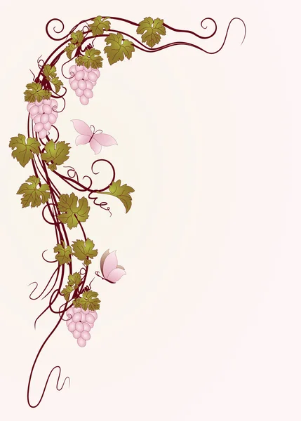 Arrière-plan pour votre texte avec des vignes dans un style vintage . — Image vectorielle