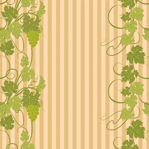 Textura perfecta con viñas y racimos de uvas . — Vector de stock