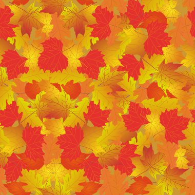 parlak sonbahar yaprakları ile Seamless Modeli.