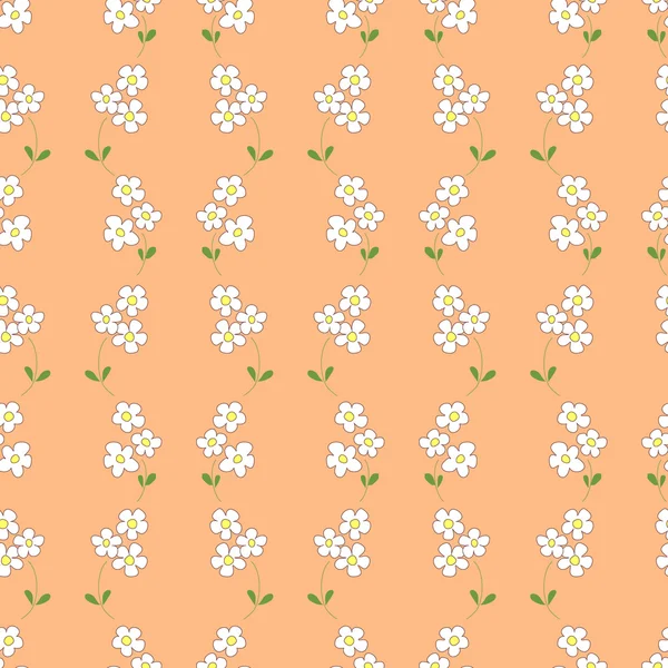 Seamless mönster med Buketter av blommor cartoon. — Stock vektor
