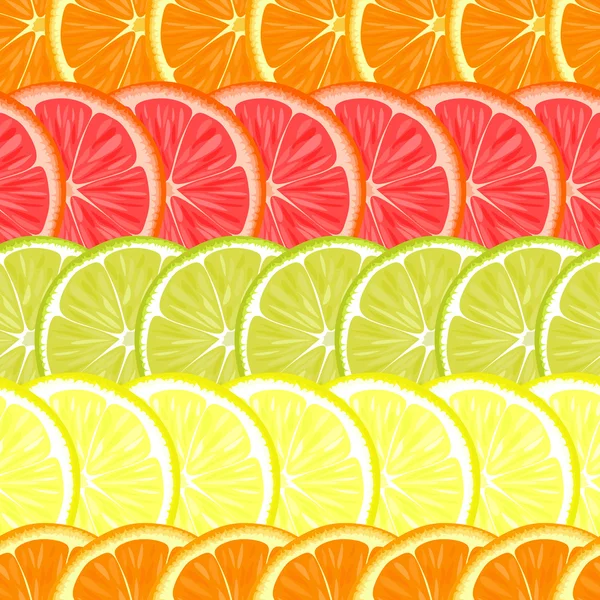 Repetir o padrão sem costura de diferentes citrinos . — Vetor de Stock